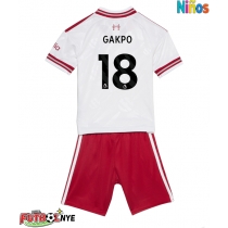 Camiseta Liverpool Cody Gakpo #18 Visitante Equipación para niños 2026-27 manga corta (+ pantalones cortos)